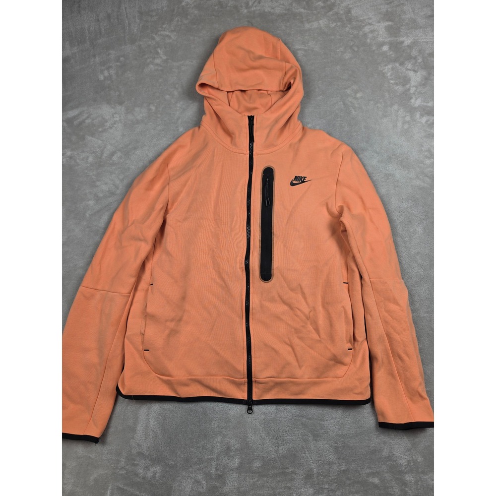 Nike Tech Fleece Zip Hoodie Mens L Orange Frost Athleisure Jacket DD3100 *Read